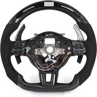 Half A Carbon Fiber LED Steering Wheel for VW 5 6 7 R MK5 MK6 MK7 MK7.5 Gti Polo Passat CC B8 Scirocco