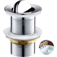 Modern Polished Drains Basin Sink Finish Sink Vanity Up Waste Plug Slotted Drain Without Overflow Bathroom Accessaraies
