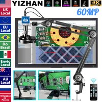 4K 48MP Industrial Microscope With Enhanced Stand, 150X Digital Video Microscope With USB-C HDMI Port For PCB Soldering Repair