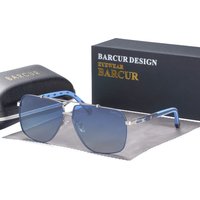 Barcur Square Herren Sonnenbrille polarisierte Fahr gradient Sonnenbrille für Männer UV400 Sonnenbrillen Brillen Oculos Gafas de Sol