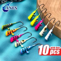ANFS Ice Fishing Jig Kit of 10pieces- Amazing Ice Fishing Lure Bait Gift for Angler