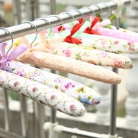 Colorful Exquisite Flower Sponge Hanger Padded Clothes Non-Slip Handy Dress Coat Cotton Hangers Drying Household Satin Gift