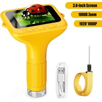 Microscope for Kids 3-Inch Eye-Protection LCD Screen Digital Microscope Scientific Educational Toys Gifts for Christmas Birthday