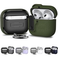 Security Lock Protective Case Luxury Shockproof Earphone Cover For Apple AirPods Pro/Pro 2 With Keyring For AirPods 4th 3th Gen