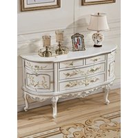 European-Style Entrance Cabinet Decorative American Solid Wood Semicircle Dining Side Locker