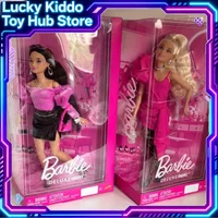 Barbie Deluxe Fashion Collectible Doll Black Pink Shining Lace Superstar Face Mold Articulated Joints Gift For Adult Collectors
