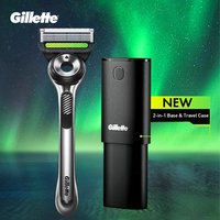Gillette Labs Razor 5-Layer Nanoscale Blades Exfoliating Bar Precision Trimmer with Anti-Slip Grip Vertical Stand Case