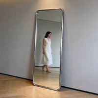 Minimalist Furniture Living Room Silver-Framed Full-Length Mirror Customization Clothing Store High-Definition Vanity Mirror