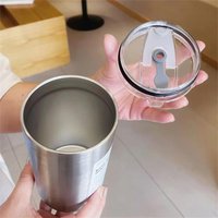 Stainless Steel Insulated American Coffee Mug Portable Outdoor Mug With Straw 600ML Leak Proof Vacuum Travel Tumbler Hot Sale