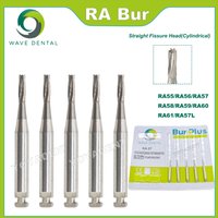 WAVE Dental Tungsten Carbide Burs Straight Fissu Head Low Speed Handpiece Burs RA Dia. 2.35mm 5Pcs/Pack