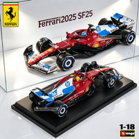 Bburago 1:18 2025 Miami Painting F1 Ferrari SF25 #16 Charles Leclerc #44 Lewis Hamilton Alloy Car Model Vehicles Formula 1 Toy