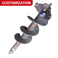 Custom Auger Screw Drill Bit Earth Auger High-Strength Steel Extension Rod for Planting Garden Fertilizing Auger Soil Aeration