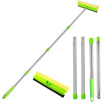 2-in-1-Abzieher für die Fensterreinigung, 10" breites Fensterreinigungs-Abzieher-Set, Auto-Windschutzscheiben-Reinigungswerkzeug mit 29"/58" langem Griff