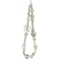 Korean Cute White Star Pearl Beads Phone Chain Trendy Pendant PLR For iPhone Universal Accessories Lanyard Hanging Rope For Girl