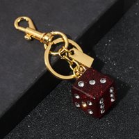 Size Crystal Dice Bag Keychain Pink Small Dice And Red Big Dice bag Keychain For Women Bag Fashion Accessories Jewelry Gifts