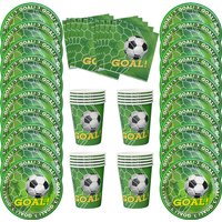 Football Soccer Theme Disposable Tableware Paper Plate Cup Tablecloth Kids Boys Sport Birthday Party Decoration Favors Supplies