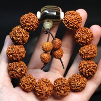 Nepal Five-petal Rudraksha Bracelets Natural Bodhisattva Beads Hand String Geometry Literary and Buddhist Beads Jewelry Gift