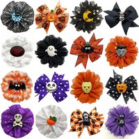 30/50pcs Halloween Dog Bow Tie Removable Dog Collar Bat Pumpkin Style Dog Bow Tie Dog Collar Dog Flower Collar Dog Accessories