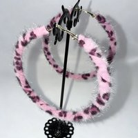 Y2K Jewelry Pink Leopard Print Earrings for Women Sexy Accessories Punk Fashion Aesthetic Geometric Earrings Gothic Earrings