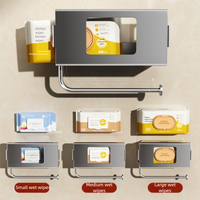YM Stainless Steel Kitchen Paper Towel Rack Cabinet Hanging Holder Wet Wipes Tissue Roll Storage Box Organizer for Kitchen