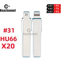 20PCS Car Key Blade 31# KD Blade Uncut HU66 Key Blade For Xhorse VVDI KD KEYDIY Remote For V-W Polo Tiguan Golf MK6 MK7 Passat