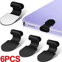 2/4/6pcs Charging Port Anti-Dust Dust Plug USB Type-C Port Protector Silicone Dustplug Anti-Lost Cap For Ios 8Pin iPhone Samsung