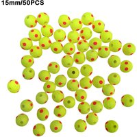 50pcs 6-15mm Foam Floats Ball Beans Strike Indicator Fishing Floats Beads Rig Rigging Material Bottom Fishing Floating