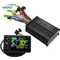 36V 48V 500W 25A E-Bike FOC Sine Wave Brushless Motor Controller S866 Colour LCD Display Set for Electric Bicycle Scooter Repair
