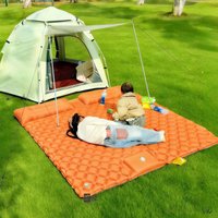 Waterproof Camping Inflatable Mat Beach Automatic Sleeping Pad Family Tent Mat Picnic Mattress Durable TPU Single Layer Floor...