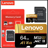 Lenovo Micro TF SD Card Memory Card High Speed TF Flash Cards 128GB 256GB 512GB U3 V60 4K Full HD For GoPro Action Camera Switch