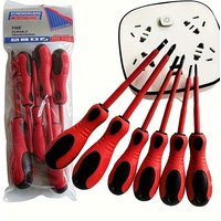 6pcs Screwdrivers Cross Straight Heads Ergonomic Rubberized Grips Magnetic No Assembly Required Home Daily Maintenance