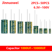 6.3V 10V 16V 25V 35V 50V 63V 80V 100V High Frequency Low ESR Capacitor 1000uf 1200uf 1500uf2200uf 3300uf 4700uf 6800uf 10000uf