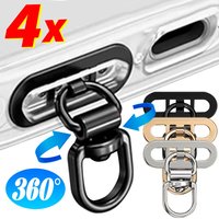 1/2/4Pcs 360 Rotatable Metal Steel Phone Tether Tabs Mini Phone Lanyard Patch Gasket Connecter Piece for IPhone/Huawei/Samsung