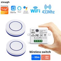 WiFi Tuya Smart Switch Timer Switch Wireless Remote Switch Compatible with Smart Life App Alexa Google Home for Home Automation