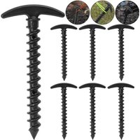 5pcs Screw Anchor Stakes Windproof Ground Nails Tent Pegs Pin Outdoor Camping Hiking Tent Accessories