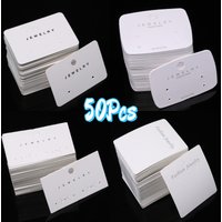 50pcs 4x5.5cm 6x7cm Necklace Earrings Ear Studs Card Blank Jewelry Display Card Kraft Paper Holder Card for Jewelry Accessories