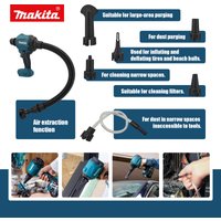 Makita DAS180 Cordless Air Blower 18V Multifunction Dusting Machine with Nozzle Air Dust Removal Gun Inflator Tool(bare tool)