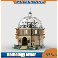 MOC Building Blocks Herbology Tower Model Assemble Bricks Collection Display Architecture Creative Toys Birthday Gifts 535PCS