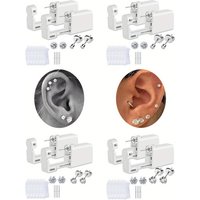 Ear Piercing Set,Disposable Piercing Guns Made of 316L Stainless Steel with Preloaded Studs, Six Waterproof Ear Covers