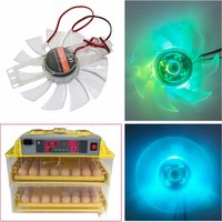 DC 12V Brushless Fan Transparent Color Plastic Material 11 Fan Leaves Chicken Incubator Accessories 1Pc
