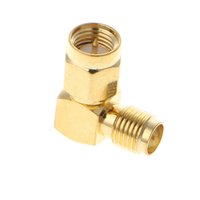 SMA Male To SMA Female Right Angle 90 Degrees RF Coaxial Connector Adapter