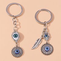 Cute Enamel Lucky Evil Eye Keychain Metal Keyring Pendant for Car Key Holder Women Girls Handbag Charms DIY Jewelry Gifts