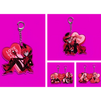 Alastor Pendant The Inn of Hell KeyChain Men Vox Valentino Acrylic Key Ring Valentines 2025 Key Chain Women Cosplay Friend Gift