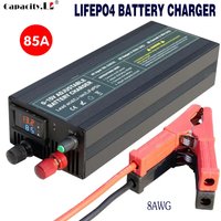 12V 100A 60A Lithium-Batterieladegerät 30A 20A 40A 50A Schnellladegerät mit einstellbarem Strom 100V-240V für Lifepo4-Lithiumbatterie