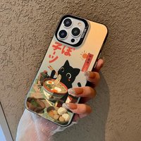 Cartoon Ramen Cat Phone Case For iPhone 17 16e 16 15 14 13 12 11 mini Pro Max X XR XSMAX 8 7 Air Plus Anti Fall Matte Back Cover