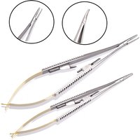 Professional Castroviejo Needle Holder for Dental Implant & Orthodontic Surgery | 14cm/16cm Straight/Curved Tips | High-Precisio