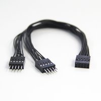 PC motherboard switch jumper 9-pin 1 to 2 line splitter switch reset desktop power on/off dual control cable
