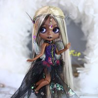 ICY DBS Blyth 1/6 Doll Hand Painted Set Super Black Skin Dazzle Doll Long Eyelash Sleepy Eye Doll Set SD