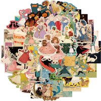 50pcs Fairy Tale Stickers, Exquisite and Cool Graffiti Stickers, Laptop Cartoon Stickers, Fun and Classic Gift Decorations