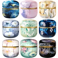 Tea Containers Tea Box Candle Cans Coffee Candy Snacks Small Tin Mini Portable Storage Boxes Sealed Jars Packaging Teaware